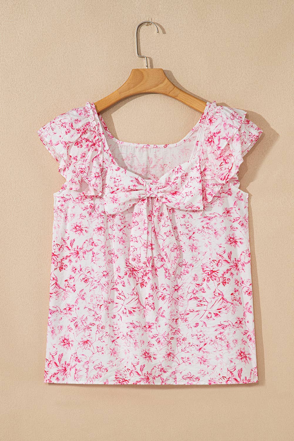 Ruffled Bow Back Blouse