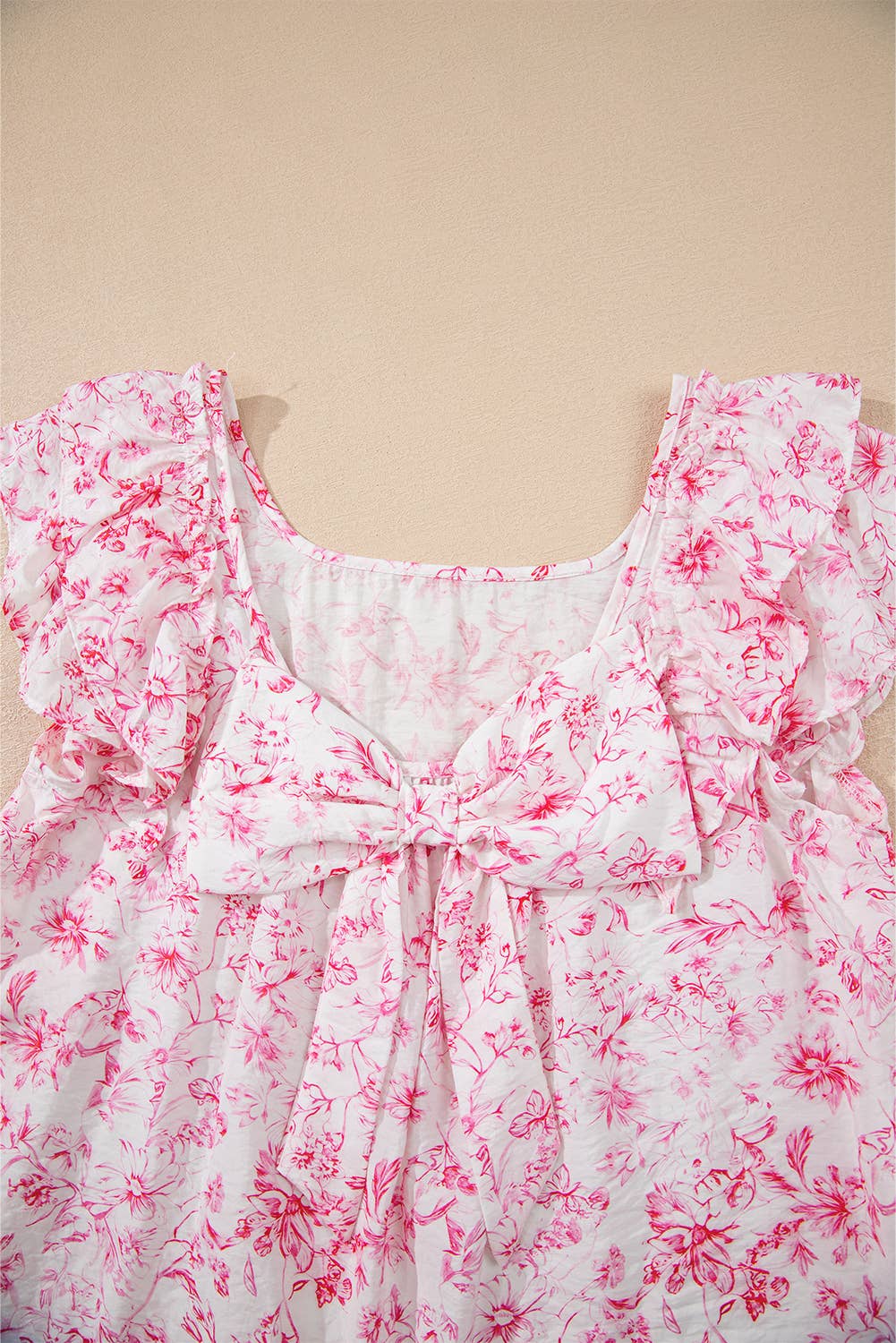 Ruffled Bow Back Blouse