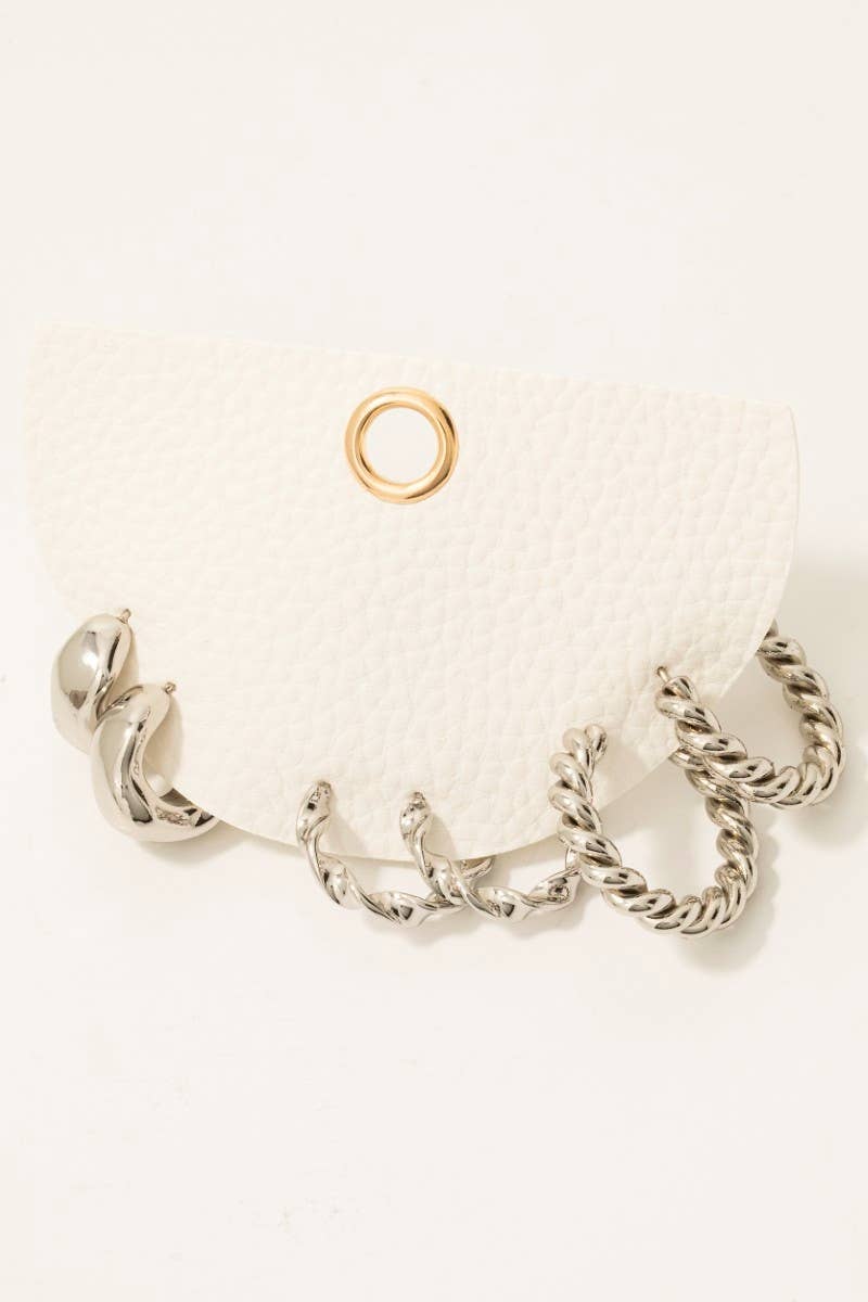 Hoop Twist Earrings Set