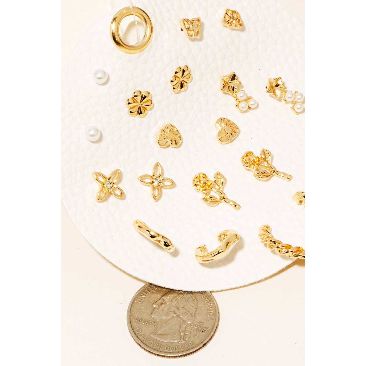 Silver Mixed Hoop And Stud Earrings Set