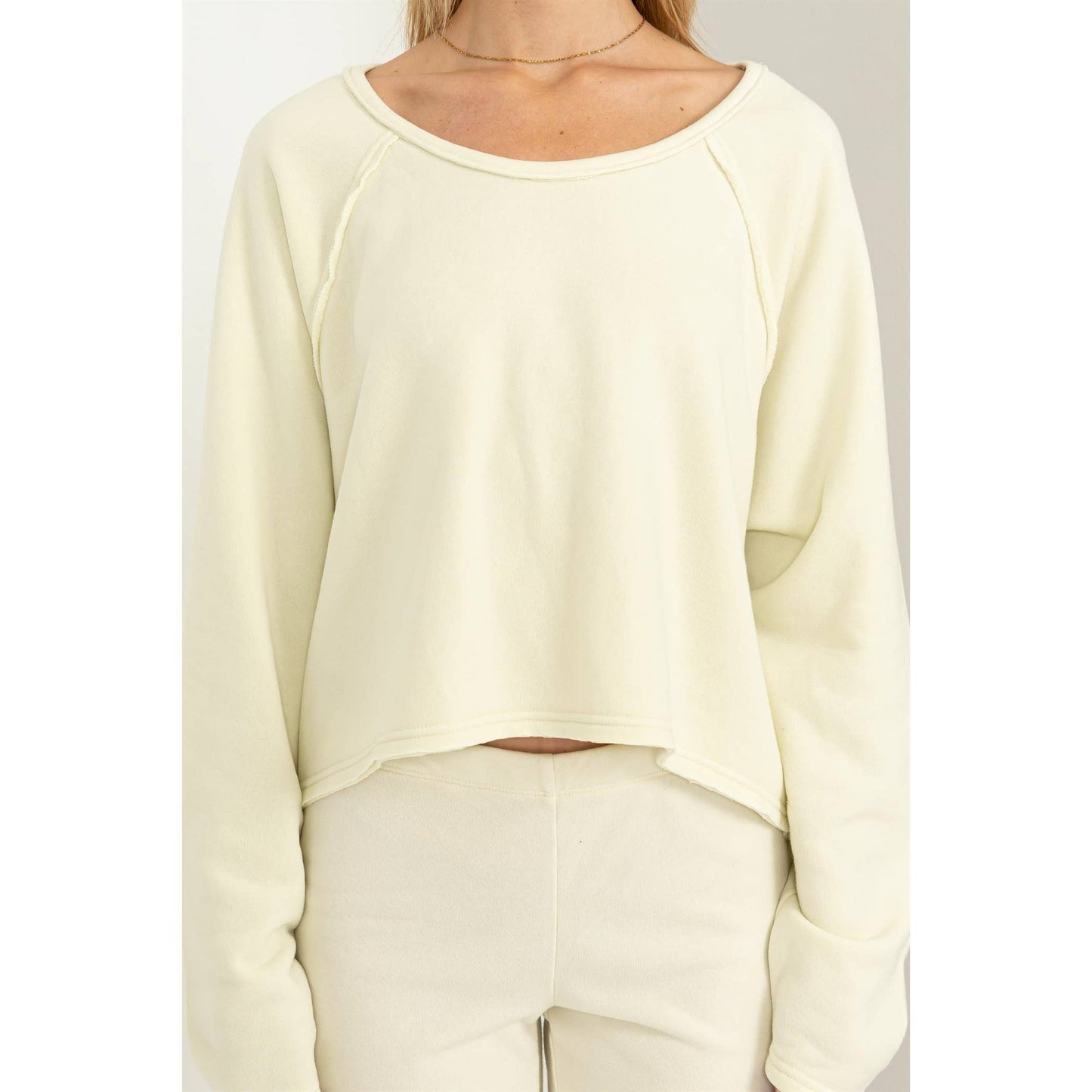 Raglan Sleeve Oversized Sweatshirt
