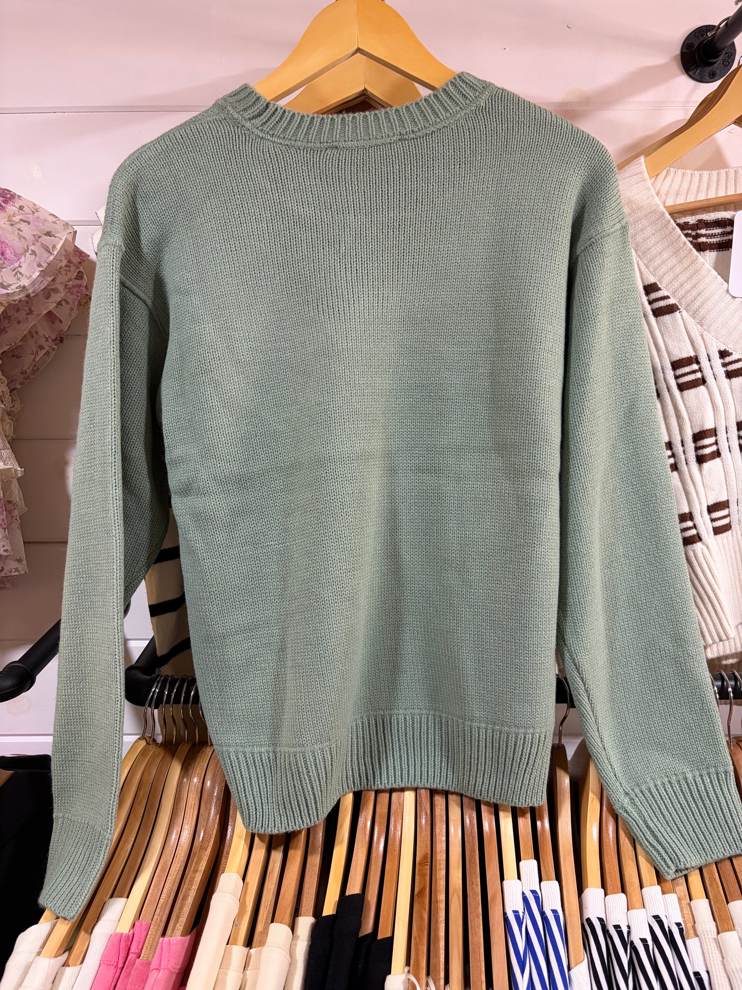 Sea-foam Green Sweater
