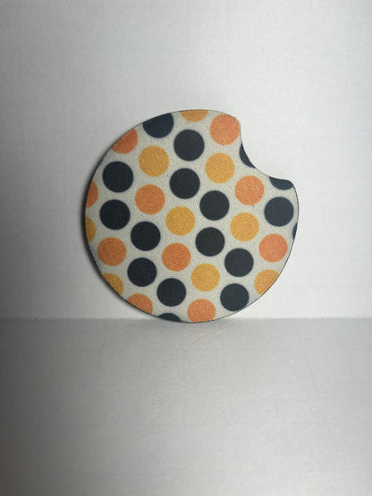 Orange & Black - Car Coaster image 1