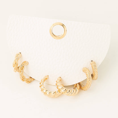 Assorted Hoop Twist Earrings Set