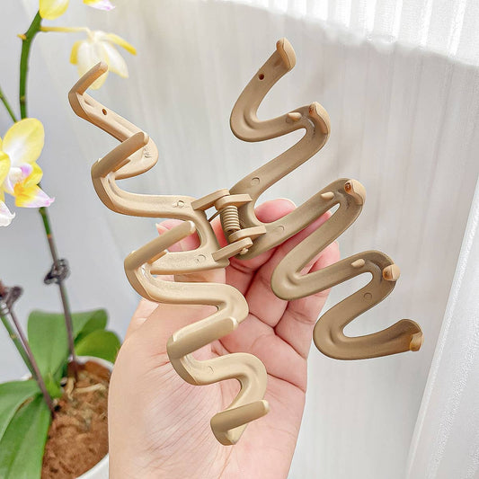 Wavy Green Claw Clip