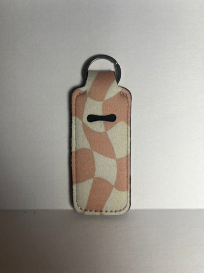 Wavy Pink Checkered - Chapstick Holder image 0