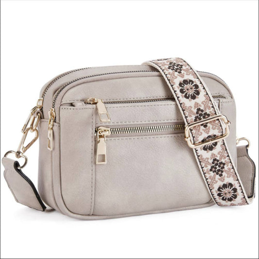 Gray Crossbody Bag