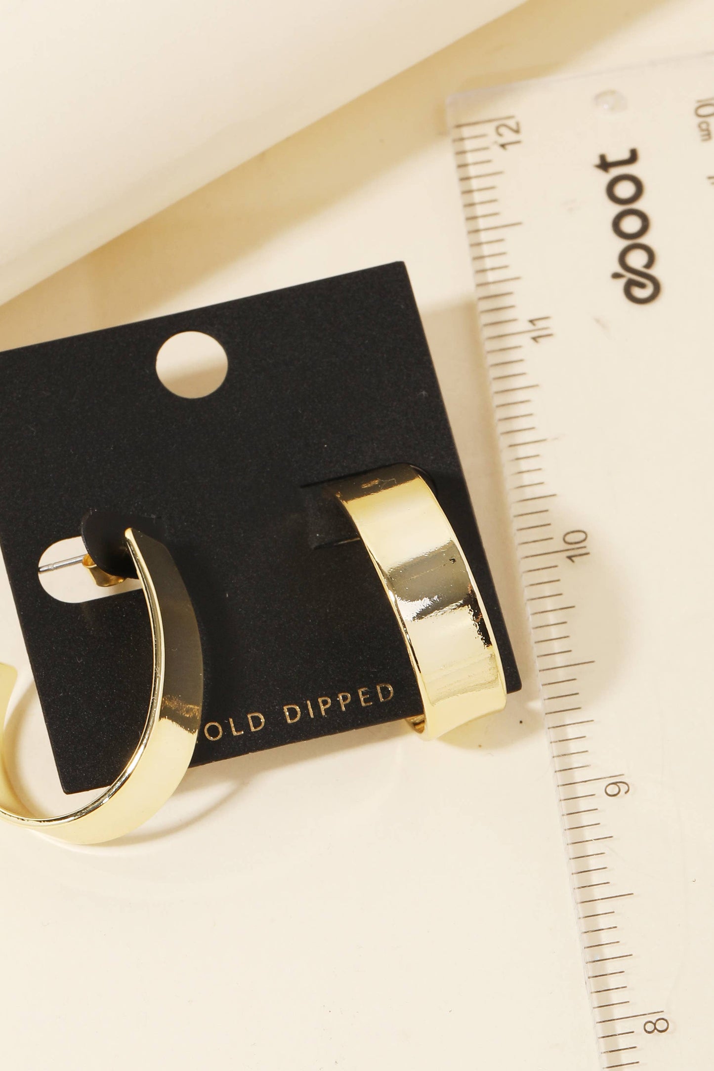 Gold Wide Hoop Earrings