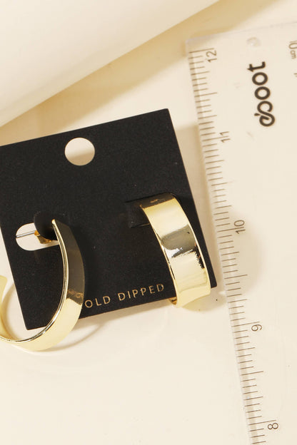 Silver Wide Hoop Earrings