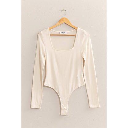 Square Neck Long Sleeve Bodysuit