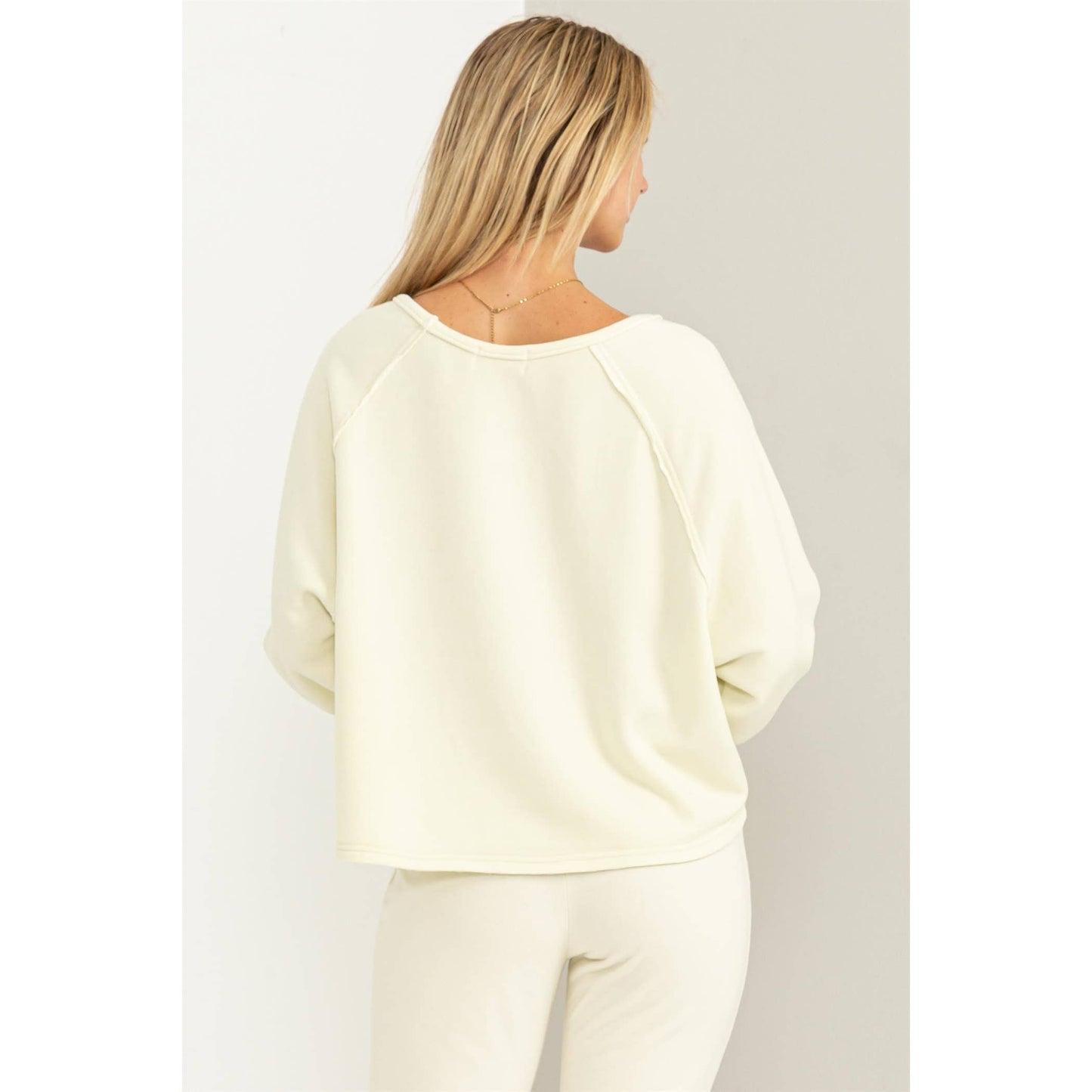 Raglan Sleeve Oversized Sweatshirt