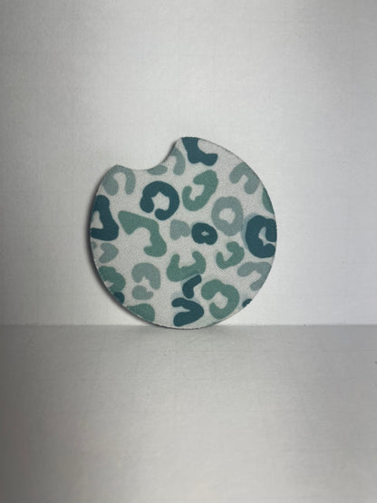 Green Leopard - Car Coaster image 1