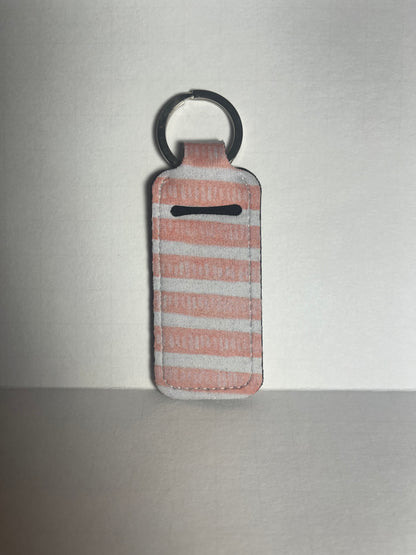 Pink Stripes - Chapstick Holder image 0