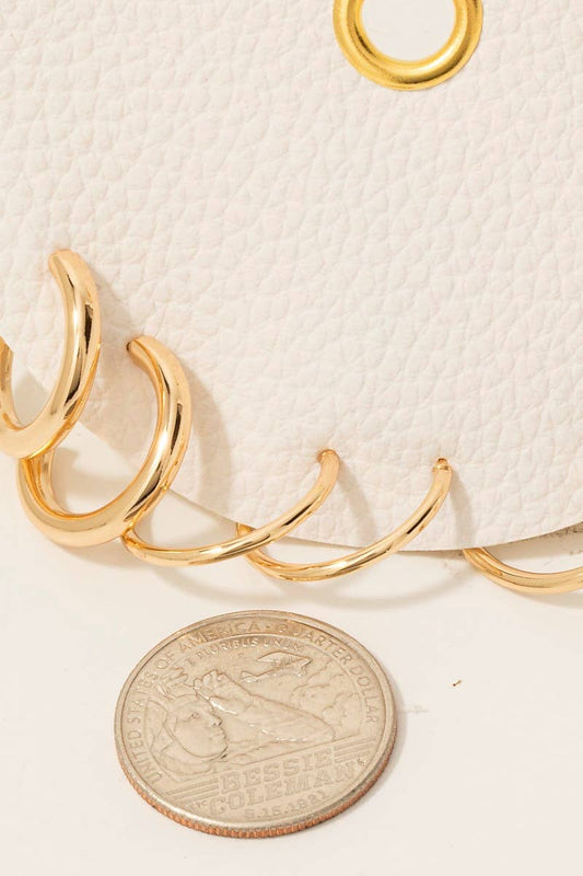 Silver 3Pc Dainty Tube Hoop Earrings Set