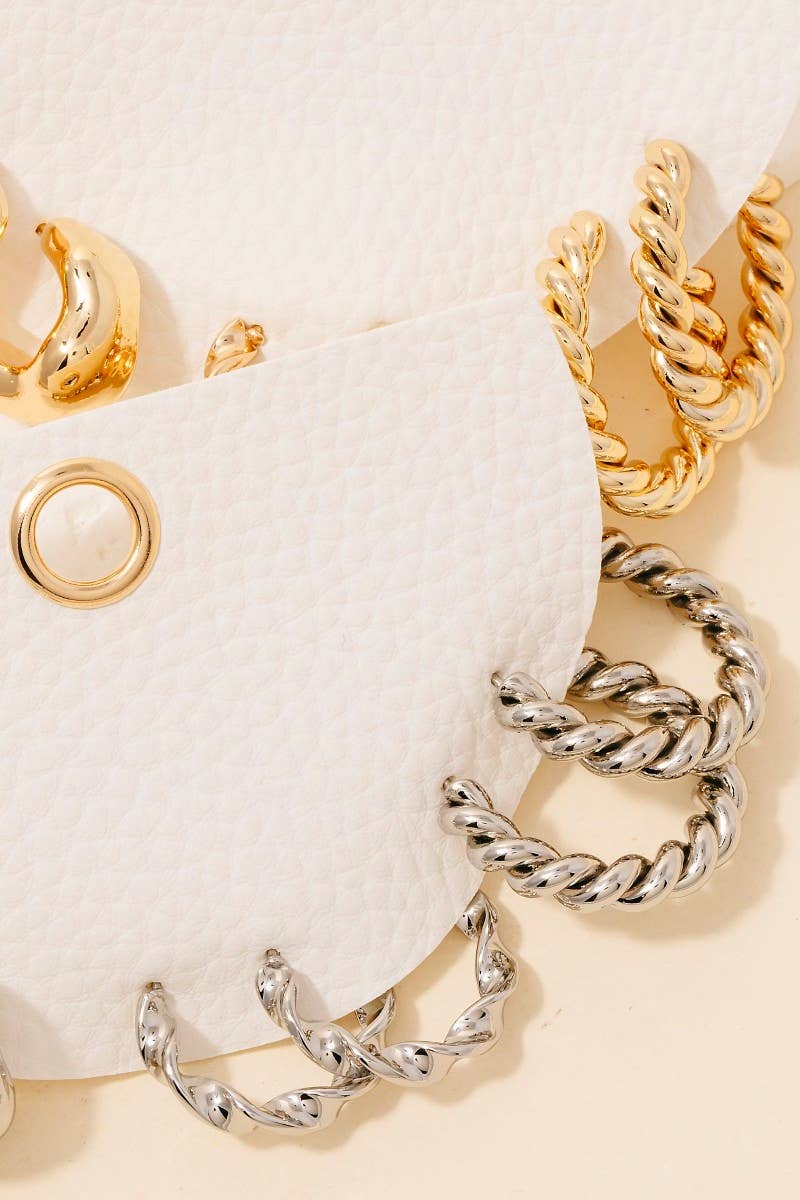 Hoop Twist Earrings Set