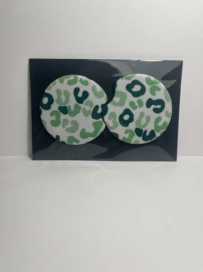 Green Leopard - Car Coaster image 0