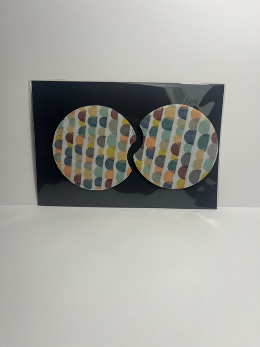 Colorful Dots - Car Coaster image 0