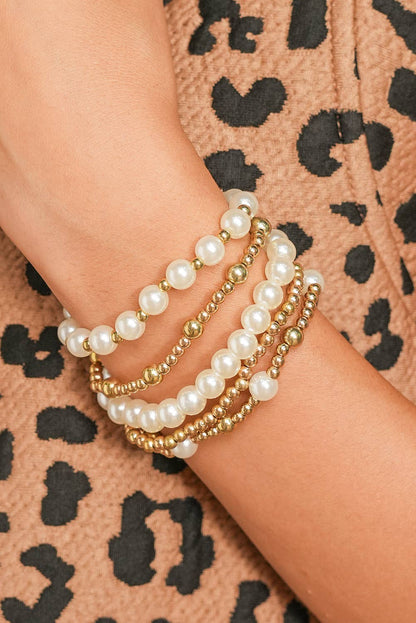 Cross Pearls Multi Layer Bracelets
