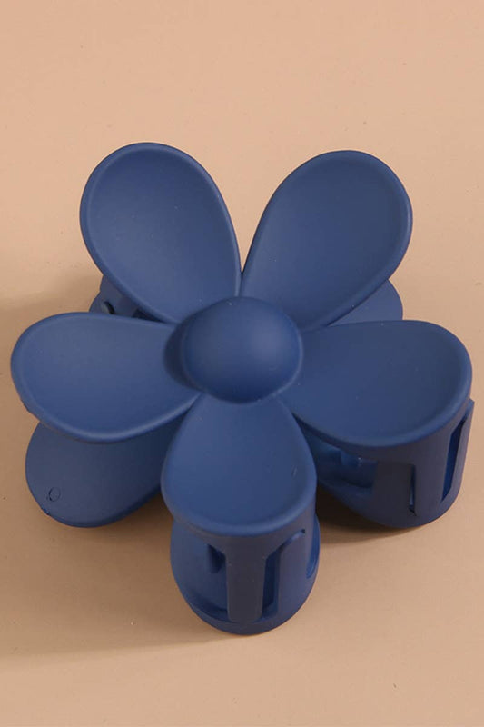 Flower Claw Clip : Navy