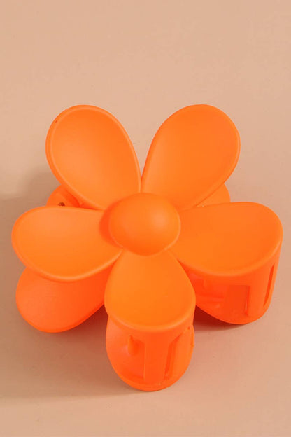 Pumpkin Orange Flower Claw Clip