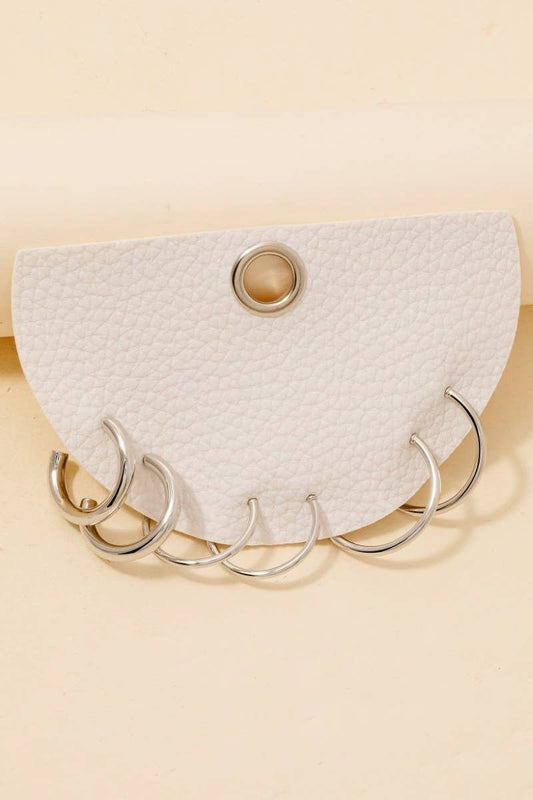 Silver 3Pc Dainty Tube Hoop Earrings Set
