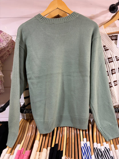 Sea-foam Green Sweater
