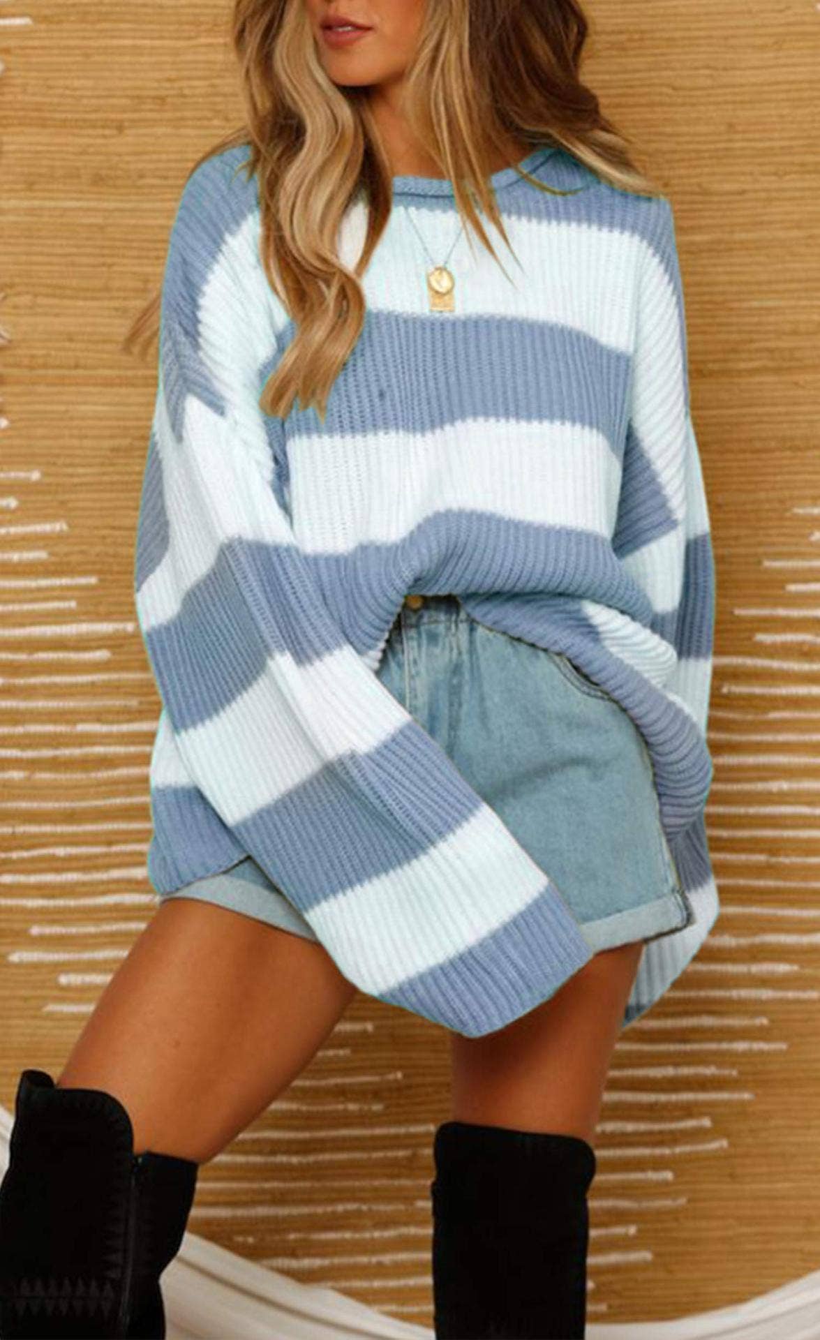 Blue Striped Sweater
