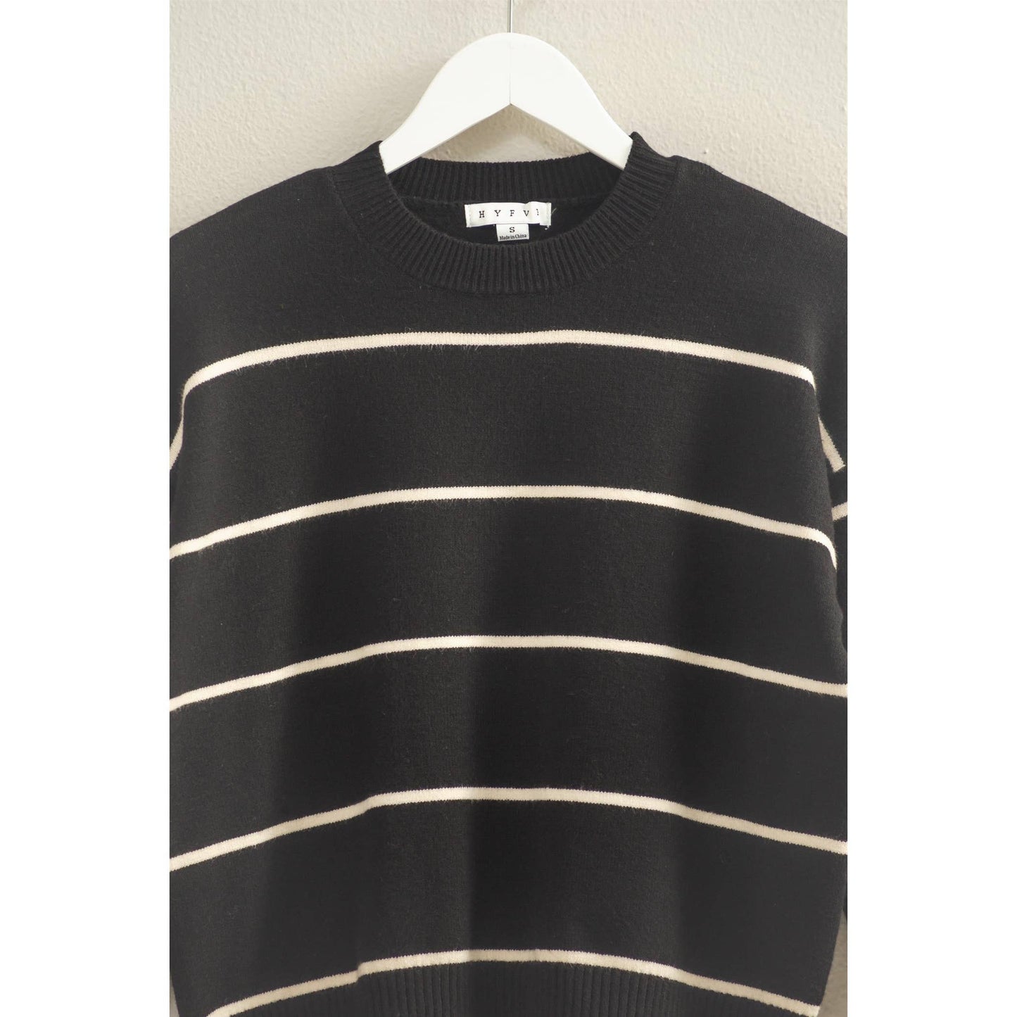 Crew Neck Striped Sweater