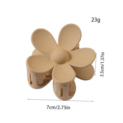 Pumpkin Orange Flower Claw Clip