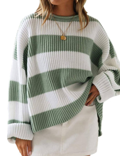 Green Striped Sweater