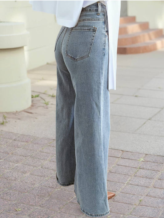 High Waist Bell Bottom Jeans