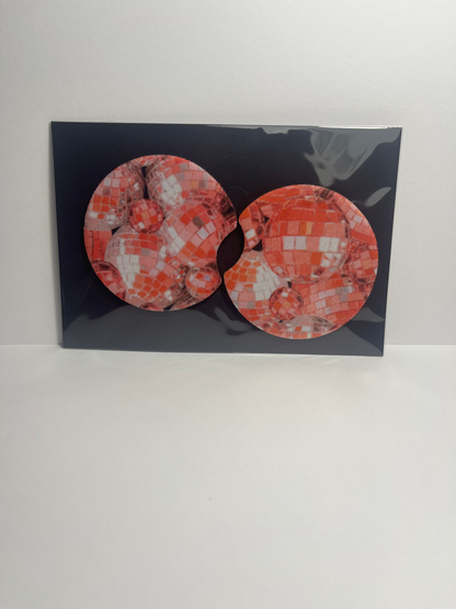 Pink Disco - Car Coaster image 0