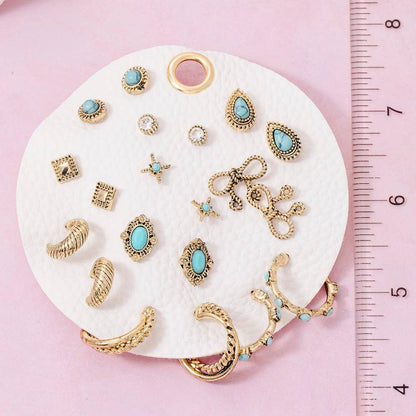 Gold Assorted Antique Western Boho Earrings Set