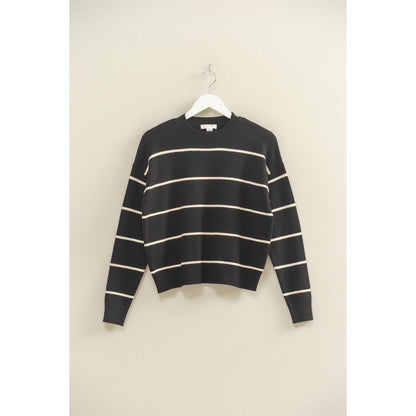Crew Neck Striped Sweater