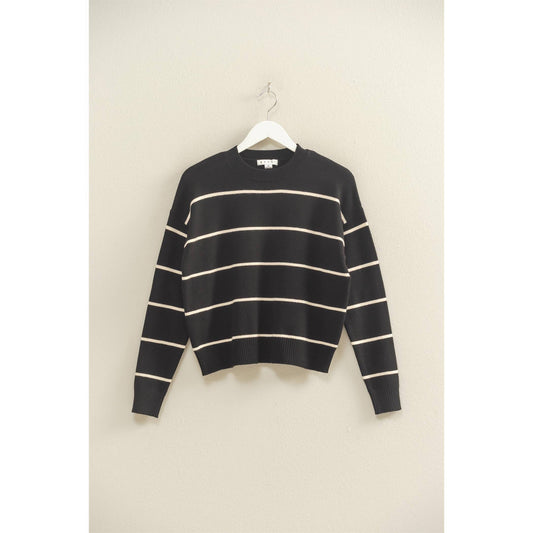 Crew Neck Striped Sweater