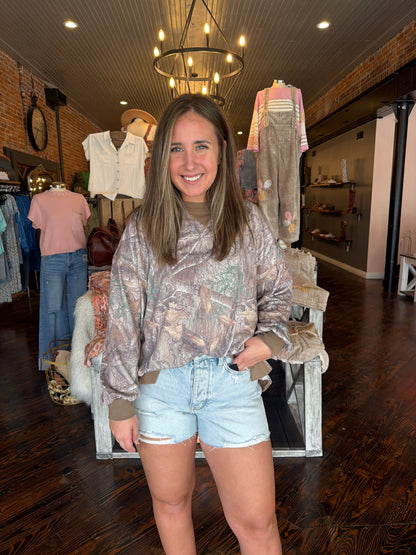 Sadie Washed Vintage Camo Top