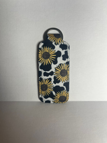 Cow Print/Sunflower - Chapstick Holder image 1